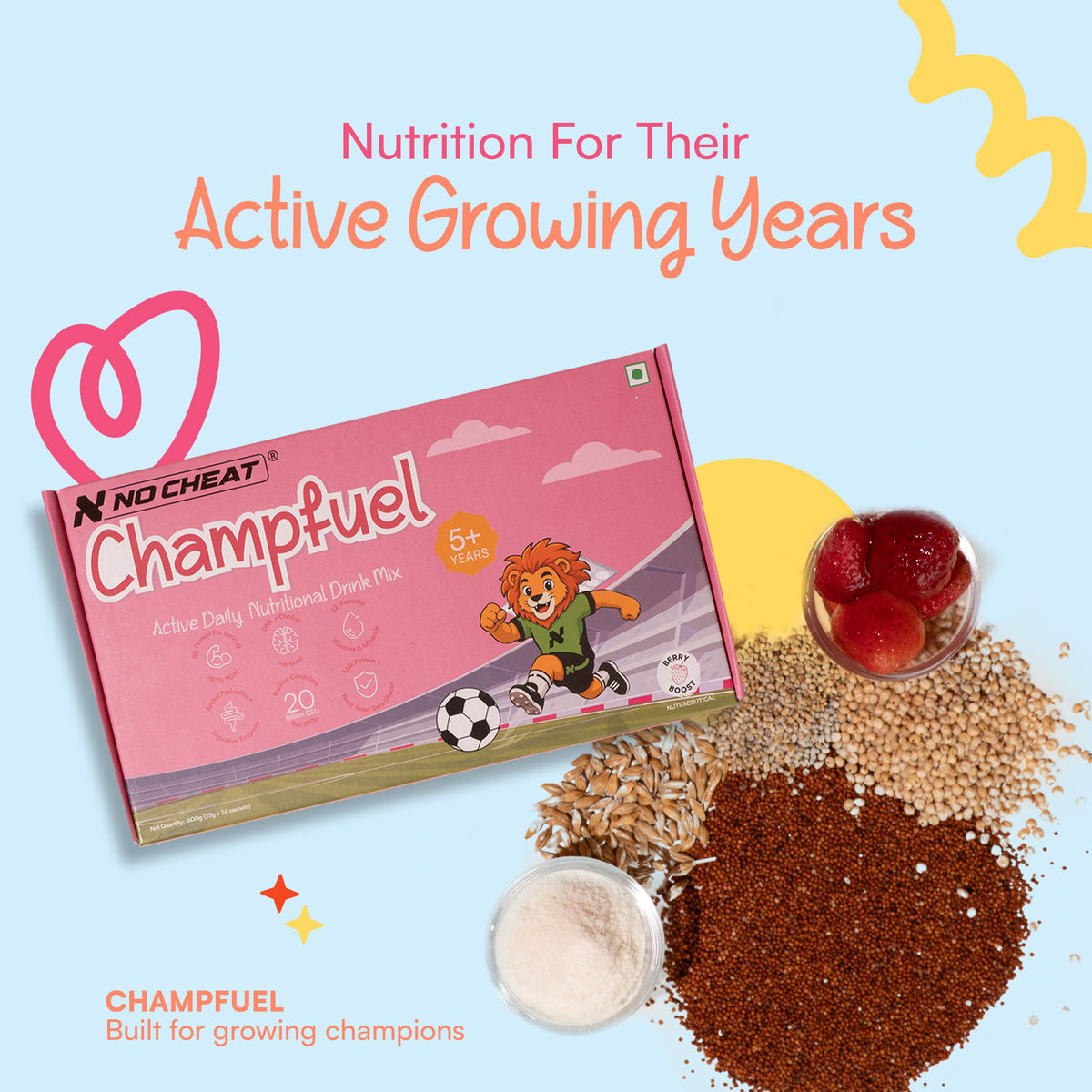 Champfuel Active Daily Nutrition Drink Mix 5+ (Berryboost)