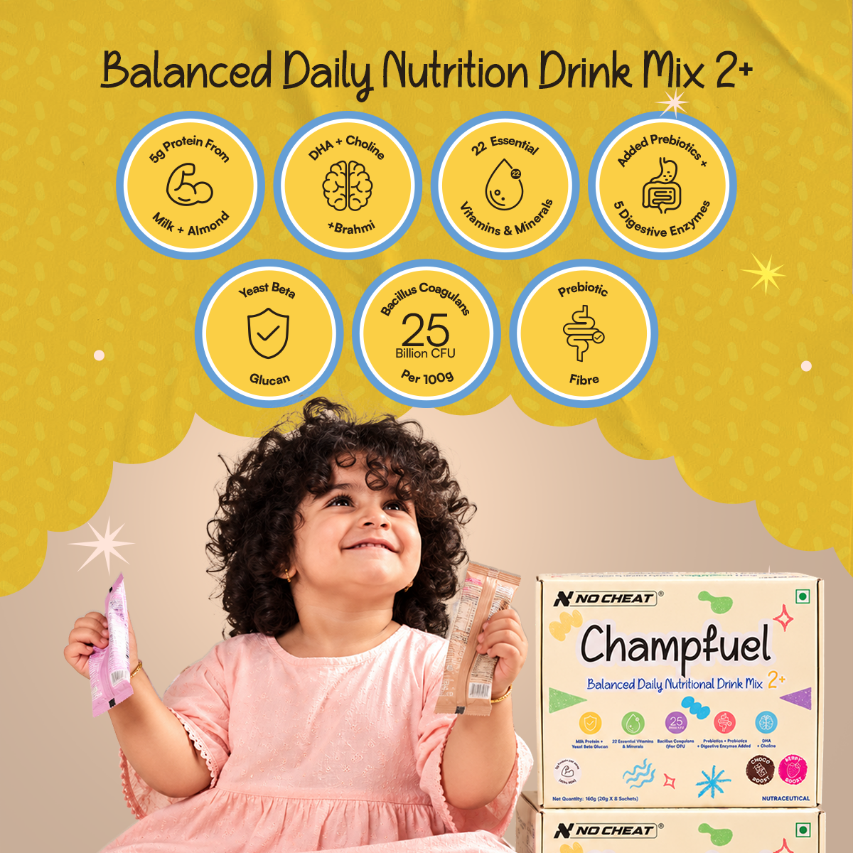 CHAMPFUEL BALANCED DAILY NUTRITION DRINK MIX 2+ (Assorted)