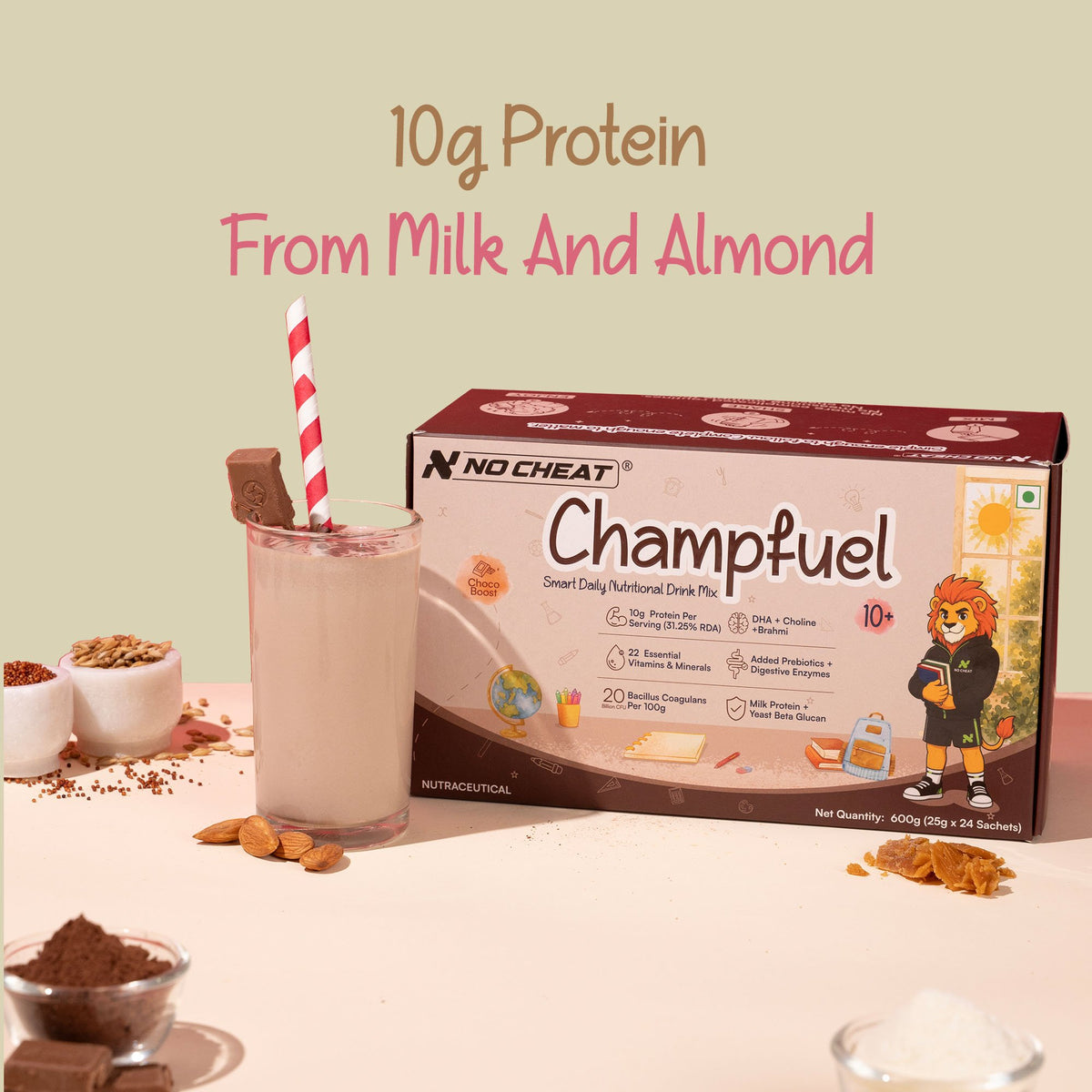 Champfuel Smart Daily Nutritional Drink Mix 10+ (Chocoboost)